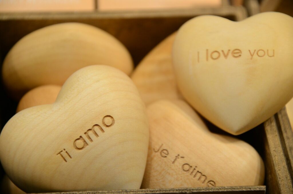 Photo by Geilan Malet-Bates white wooden heart shape decor